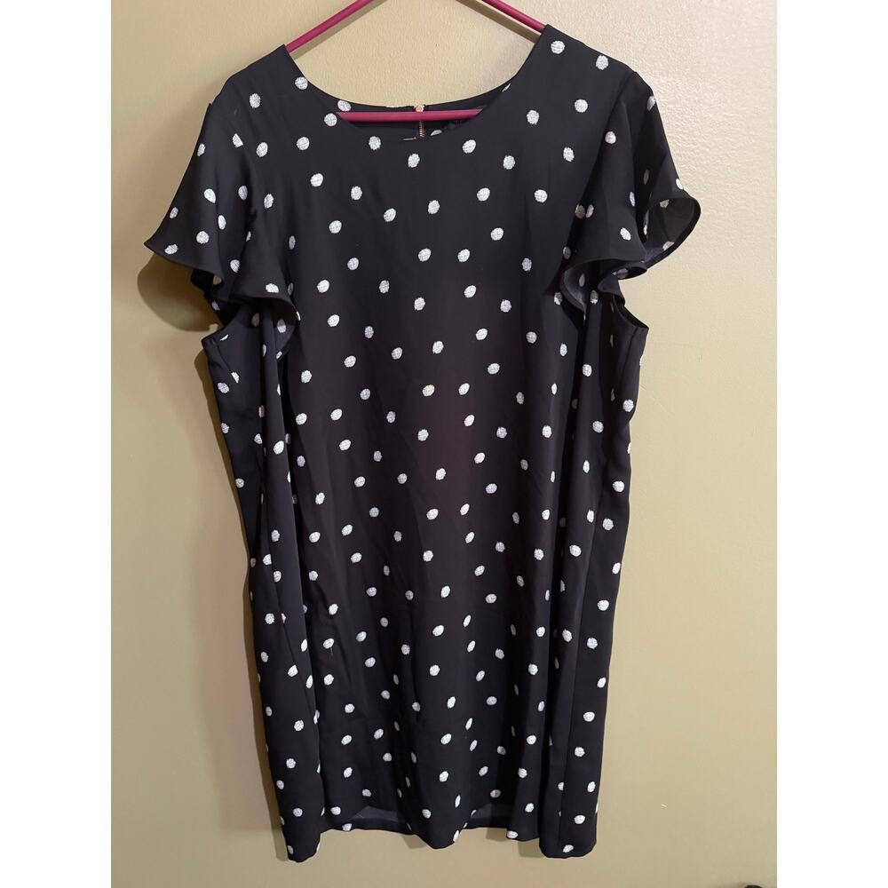 Tahari black with white polka dots‎ womens 1X